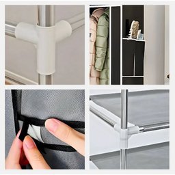 Guarda Roupa Closet Dobrável Organizador com Capa de Tecido - 5