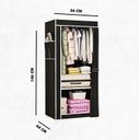 Ver imagem 6 de Guarda Roupa Closet Dobrável Organizador com Capa de Tecido