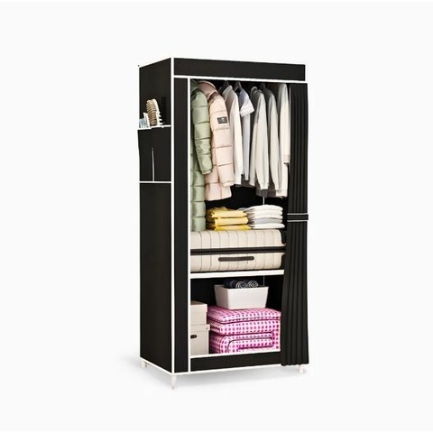Guarda Roupa Closet Dobrável Organizador com Capa de Tecido