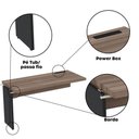 Ver imagem 3 de Complemento de Mesa Plataforma Pé Painel 134x60 Pe40 Preto-walnut