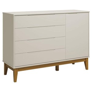 Cômoda com Porta Classic Elfe Areia Acetinado Amadeirado - Reller