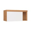 Ver imagem 1 de Armário Aéreo Modulado Solteiro 1 Porta Infinity Marrom/Cedro/Branco Line