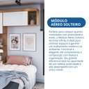 Ver imagem 6 de Armário Aéreo Modulado Solteiro 1 Porta Infinity Marrom/Cedro/Branco Line