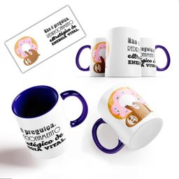 Caneca Azul Engraçada Não É Preguiça É Estratégia - 2