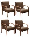 Ver imagem 1 de Kit 4 Poltronas Anita Cor:Veludo Marrom 260