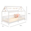 Ver imagem 2 de Cama Montessoriana Madeira Maciça Casa com Estrado Nina Branco Idimex