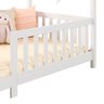 Cama Montessoriana Madeira Maciça Casa com Estrado Nina Branco Idimex - 10