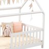 Cama Montessoriana Madeira Maciça Casa com Estrado Nina Branco Idimex - 9
