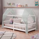 Ver imagem 1 de Cama Montessoriana Madeira Maciça Casa com Estrado Nina Branco Idimex