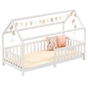 Ver imagem 4 de Cama Montessoriana Madeira Maciça Casa com Estrado Nina Branco Idimex