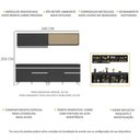 Ver imagem 4 de Armário de Cozinha Compacta 240cm Veneza Multimóveis V3696 Preto/Branco