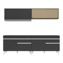 Ver imagem 7 de Armário de Cozinha Compacta 240cm Veneza Multimóveis V3696 Preto/Branco