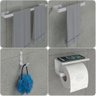 Kit Acessórios Para Banheiro Branco 4 Peças MAX - 1