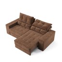 Ver imagem 5 de Sofá com Chaise Larissa 4 Lugares Retrátil e Reclinável 232cm Marrom Cialar Móveis