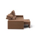 Ver imagem 3 de Sofá com Chaise Larissa 4 Lugares Retrátil e Reclinável 232cm Marrom Cialar Móveis