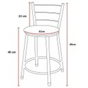 Ver imagem 5 de Jogo 4 Banquetas Baixa Para Cozinha Branca Assento Vermelho