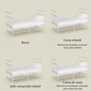 Ver imagem 6 de Mini Cama Infantil Solteiro em Aço Branco com Proteção Lateral para Quarto Infantil