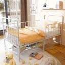 Ver imagem 1 de Mini Cama Infantil Solteiro em Aço Branco com Proteção Lateral para Quarto Infantil