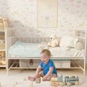 Ver imagem 4 de Mini Cama Infantil Solteiro em Aço Branco com Proteção Lateral para Quarto Infantil