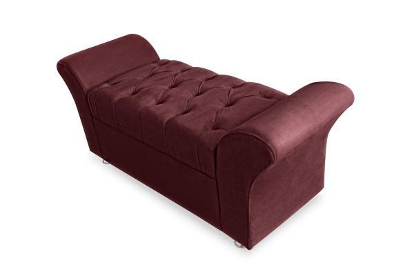 KIT CABECEIRA GEOVANA SOLTEIRO 1,00 MAIS CALCADEIRA VENEZA 1,00 SUEDE BORDO - 5