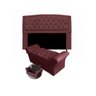 KIT CABECEIRA GEOVANA SOLTEIRO 1,00 MAIS CALCADEIRA VENEZA 1,00 SUEDE BORDO - 1
