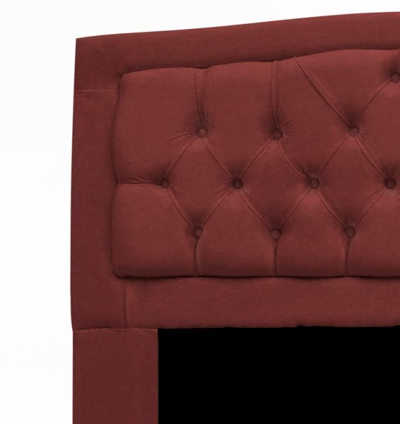 KIT CABECEIRA GEOVANA SOLTEIRO 1,00 MAIS CALCADEIRA VENEZA 1,00 SUEDE BORDO - 3
