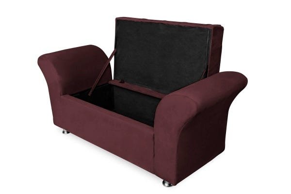 KIT CABECEIRA GEOVANA SOLTEIRO 1,00 MAIS CALCADEIRA VENEZA 1,00 SUEDE BORDO - 4