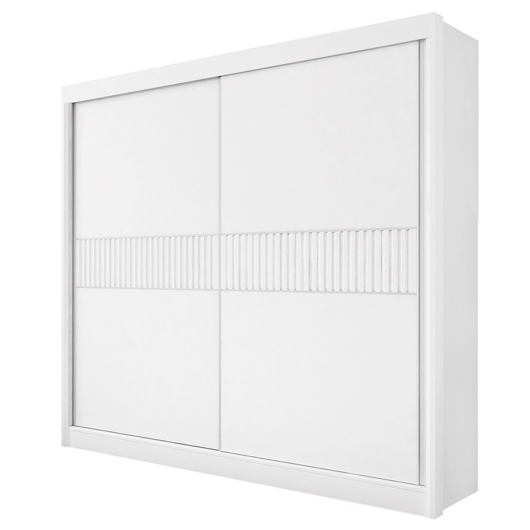 Guarda Roupas Casal Cancun Ripado 2pts 100% Mdf D'doro Móveis - Branco