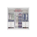 Ver imagem 2 de Guarda Roupas Casal Cancun Ripado 2pts 100% Mdf D'doro Móveis - Branco