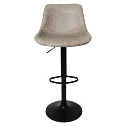 Banqueta Alta Estofada Para Bar Balcão Cozinha Americana Giratória Regulável Roma Com Costura - 1 Banqueta Alta Estofada Para Bar Balcão Cozinha Americana Giratória Regulável Roma Com Costura - 1