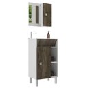 Ver imagem 1 de Conjunto para Banheiro Valência Balcão com Espelheira 45 Cm - Branco Cintra Branco Cintra