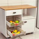 Ver imagem 7 de Fruteira Multiuso Nature 1 Porta 1 Gaveta Suporte para Microondas Bebedouro