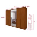 Ver imagem 7 de Guarda Roupa 6 Portas C/ Espelho Easy Space Frassino Lopas
