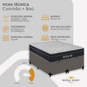 Ver imagem 2 de Cama Box Baú Queen Royal Air Pillow Top Molas Ensacadas Suede Cinza