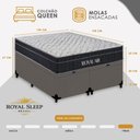 Ver imagem 7 de Cama Box Baú Queen Royal Air Pillow Top Molas Ensacadas Suede Cinza