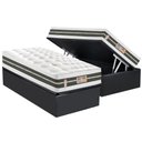 Ver imagem 1 de Cama Box Baú Solteiro: Colchão Molas Bonnel Castor Silver Star Air Double Face + Base CRC Suede