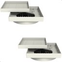 Ver imagem 1 de Kit com 2 Ralos Oculto Invisível Anti Inseto 15x15 Branco
