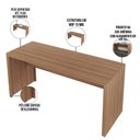 Ver imagem 4 de Mesa Para Escritório E Home Office Bay 163 Cm T01 Amêndoa - Lyam Decor