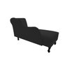 Recamier Decorativo Sara Couro Preto Com Almofada Mz Decor - 2