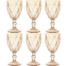 Jogo de Taças de Vidro para Água Suco Vinho Diamond Conjunto de Taça Mesa Posta 325ml 6 Unidades - Â - 1