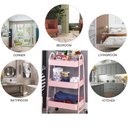 Ver imagem 7 de Carrinho Organizador 3 Prateleiras Aço Auxiliar Andares Multiuso Guarda Brinquedos Salao Manicure