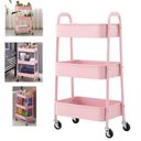 Ver imagem 2 de Carrinho Organizador 3 Prateleiras Aço Auxiliar Andares Multiuso Guarda Brinquedos Salao Manicure
