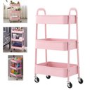 Ver imagem 2 de Carrinho Organizador 3 Prateleiras Aço Auxiliar Andares Multiuso Guarda Brinquedos Salao Manicure
