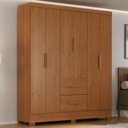 Ver imagem 2 de Guarda Roupa Casal 6 Portas 2 Gavetas Primor 181 cm Cinamomo Zanz
