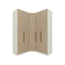 Ver imagem 1 de Guarda Roupa Modulado de Canto 5 Portas Areia/jequitibá