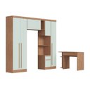 Ver imagem 2 de Guarda-Roupa Modulado 5 Peças Infinity Marrom/Cedro/Pistache
