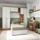 Ver imagem 1 de Guarda-Roupa Modulado 5 Peças Infinity Marrom/Cedro/Pistache