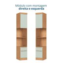 Ver imagem 4 de Guarda-Roupa Modulado 5 Peças Infinity Marrom/Cedro/Pistache