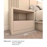 Cabeceira Casal e 2 Mesas C/ Gaveta e Nicho Mdf sob Medida Cor:titânio - 4