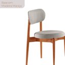 Ver imagem 6 de Conjunto Sala de Jantar Mesa Hope Tampo 120cm Redondo Laminado e 4 Cadeiras Hope Soft Marrom/Quartzo